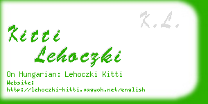 kitti lehoczki business card